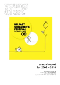 Annual Report for 2009 – 2010