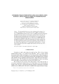 Asteroids Characterization Using Data from Large Surveys: Application to Objects with Romanian Designation