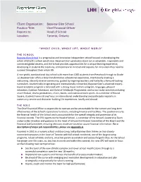 Bayview Glen CFO Posting