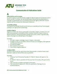 Communication & Publications Guide