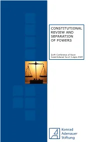 Constitutional Review and Separation of Powers