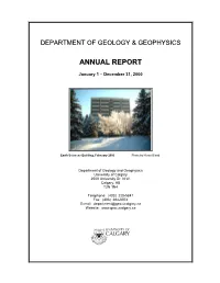 Department of Geology & Geophysics