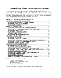 Infantry Platoon Tactical Standing Operating Procedure