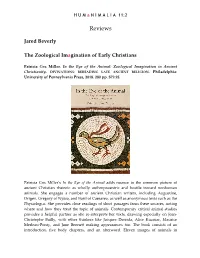 Jared Beverly -- the Zoological Imagination of Early Christians