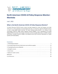 Manitoba Response Monitor