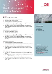 Route Description CGI in Arnhem