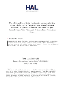 Use of Wearable Activity Trackers to Improve