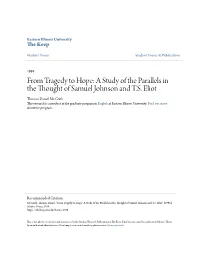 A Study of the Parallels in the Thought of Samuel Johnson and TS Eliot