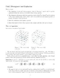 Curl, Divergence and Laplacian