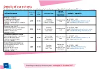 Details of Our Schools for Details on the Lowest Admissions Criterion We Met Last Year for Leicester Community and Trust Schools, Please Click Here
