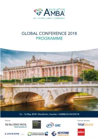 Global Conference 2018 Programme