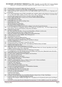 HUGHENDEN and DISTRICT TIMELINE from 1841- Originally Created for 1863-1963 Centenary Booklet Compiled by Des