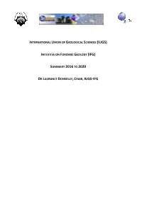 IUGS IFG Summary 2016 to 2020