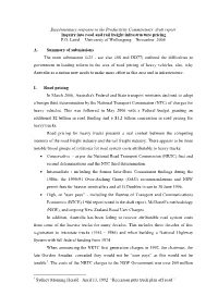 Supplementary Response to the Productivity Commission's Draft Report Inquiry Into Road and Rail Freight Infrastructure Pricing P.G