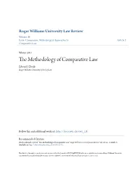 The Methodology of Comparative Law