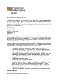 Thesis Presentation Guidance