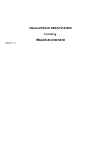TIM Specification