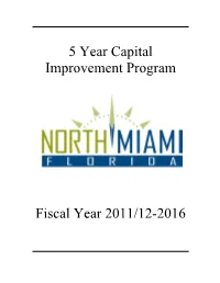 5 Year Capital Improvement Program Fiscal Year