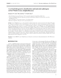 A Revised Infrageneric Classification and Molecular Phylogeny of New World Croton (Euphorbiaceae)