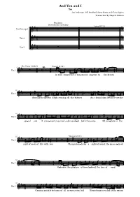And You and I Yes Jon Anderson, Bill Brufford, Steve Howe and Chris Squire Transcribed by Hugo L