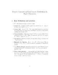 Discrete Convexity and Log-Concave Distributions in Higher Dimensions