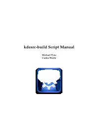 Kdesrc-Build Script Manual