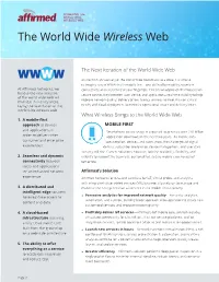 The World Wide Wireless Web