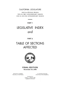 2005-2006 Legislative Index