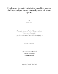 Developing a Stochastic Optimization Model for Operating the Manitoba Hydro Multi-Reservoir Hydroelectric Power System