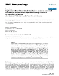 Exploration of Non-Hierarchical Classification Methods Combined