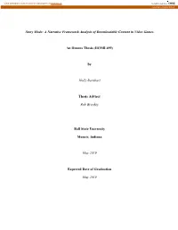 A Narrative Framework Analysis of Downloadable Content in Video Games