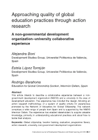 Approaching Quality of Global Education Practices Through Action Research