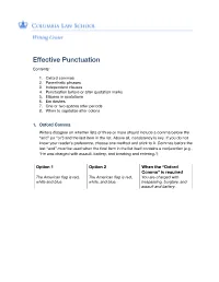 Effective Punctuation