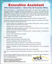 Executive Assistant
