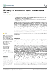 An Interactive Web App for Data Envelopment Analysis