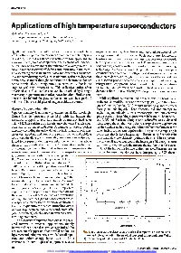 Applications of High Temperature Superconductors