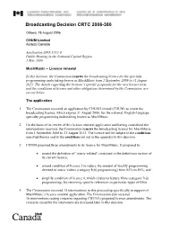 Broadcasting Decision CRTC 2006-380