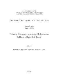 Faith and Community Around the Mediterranean in Honor of Peter R