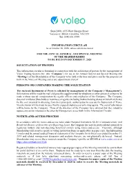 Information Circular Solicitation Of