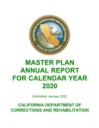 Master Plan Annual Report for Calendar Year 2020