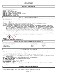 Safety Data Sheet Denatured Alcohol