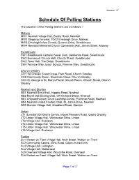 Schedule of Polling Stations