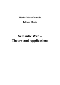 Semantic Web – Theory and Applications