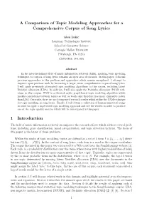 Song Lyric Topic Modeling