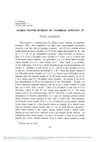 Stable Vector Bundles on Algebraic Surfaces Ii