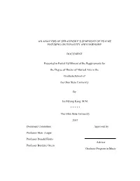 An Analysis of Stravinsky's Symphony of Psalms