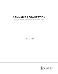 Cannabis Legalization: an Evolving Framework for BC Municipalities