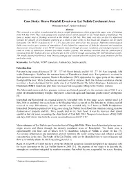 Case Study: Heavy Rainfall Event Over Lai Nullah Catchment Area