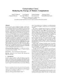 Conservation Cores: Reducing the Energy of Mature Computations