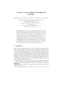 F-Logic#: Loosely Coupling F-Logic Rules and Ontologies⋆